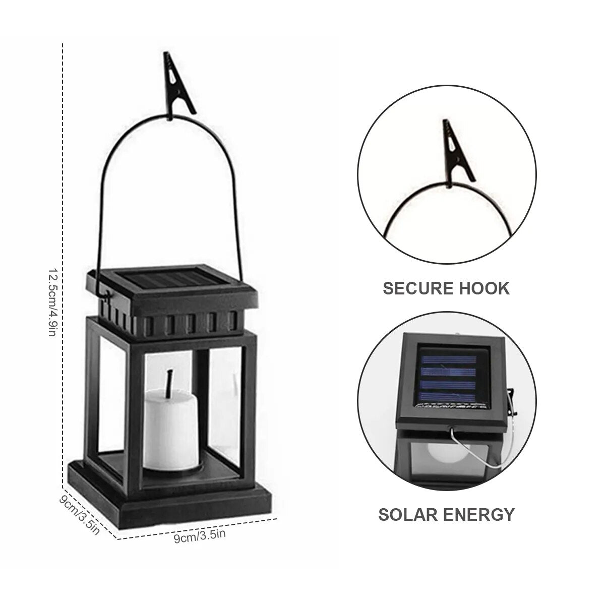 Solar Palace Lantern Garden Lamp Solar LED Candle Light Outdoor Lantern