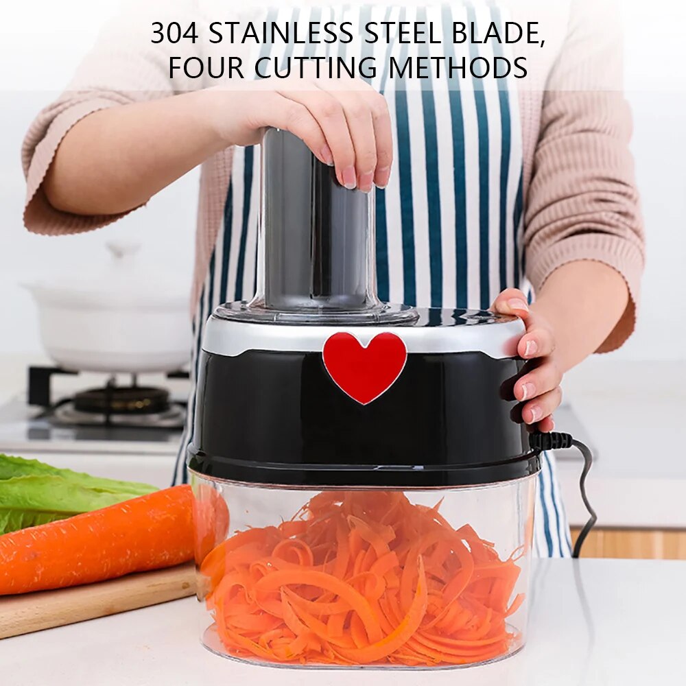 Multifunctional Vegetable Shredder Slicer Onion Chopper and Cheese Grater Machine Electric Vegetable Cutter Chopper