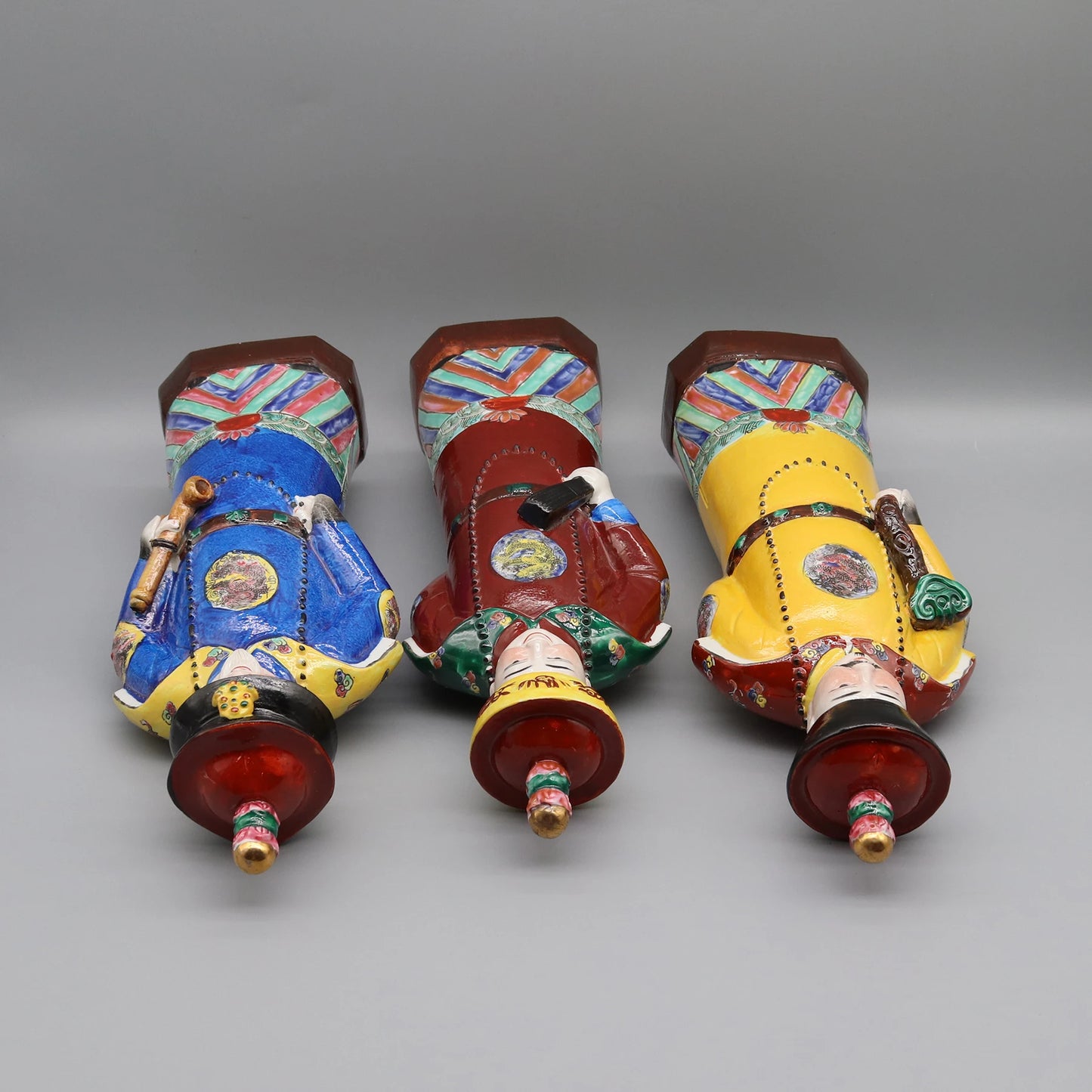 Hand Painted Ceramic Statues of Chinese Emperors, Porlelain Figurines, Home Decoration