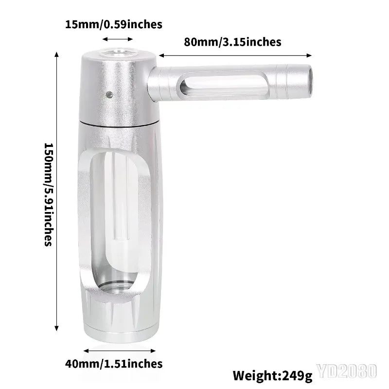 Portable Mini Dry Burning Tobacco Pipe Aluminum Alloy&Glass Hookah Smoking Accessories Gifts