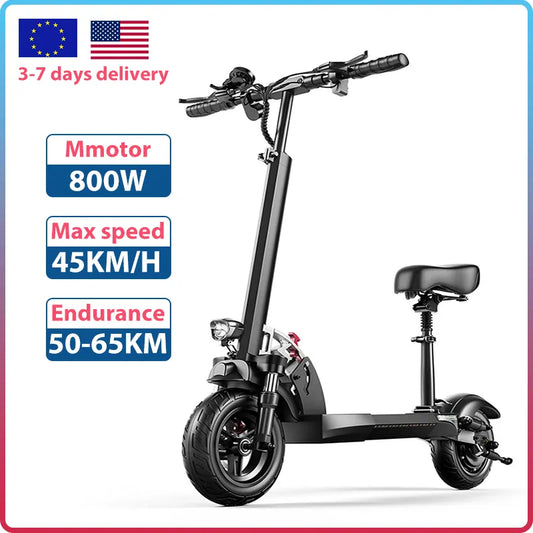 HVD-3 Adults Electric Scooters 800W 48V15A Foldable Electric Kick Scoot With Seat Max Speed 45-50KM/H USA/EU/UK Warehouse