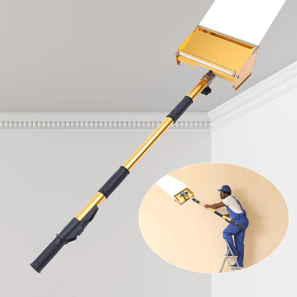 9.8'' Drywall Master Tools Plastering Flat Finishing, 40-63.8'' Extendable Handle Max 64''