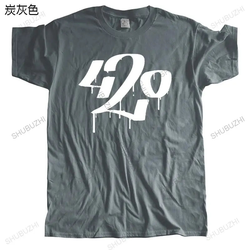 420 Weed Pot Mary Jane Joint Bong Blunt Shirt T shirt  Cotton Brand Clothing Tops Tees Simple