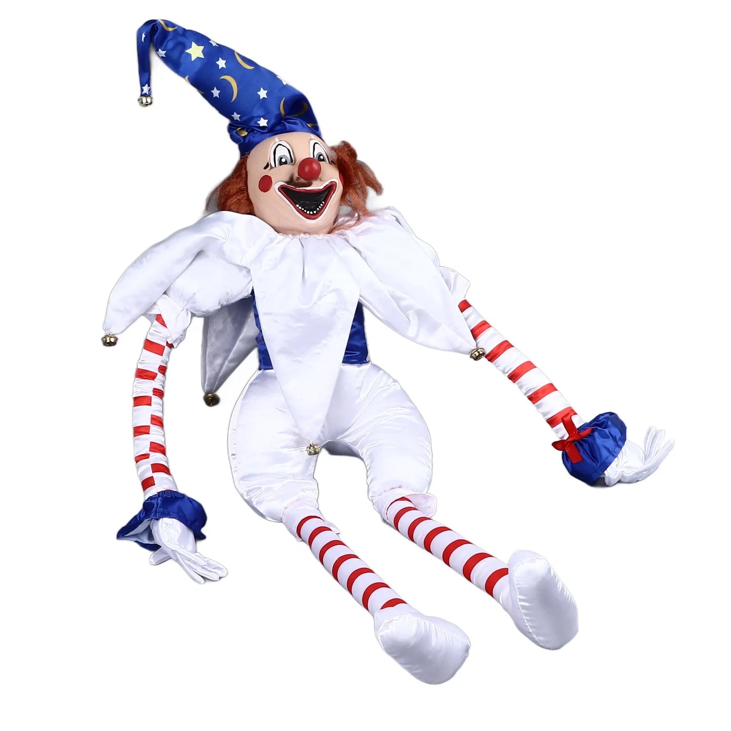 Clown Doll Decoration Halloween Clown Doll Eerie Clown Doll Decoration Hanging Scary Clown Ornament for Horror Themed Activities