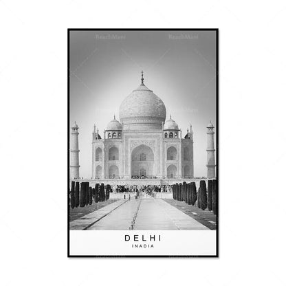 Delhi city printing picture poster printing minimalist home Delhi India poster wall decoration gift