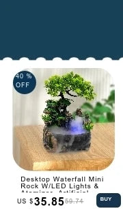 Desktop Fountain With Fish Tank Bedroom Decoration