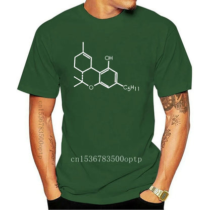 Man Clothing New Branded Tee Shirt Online  THC Chemical Equationplant Smoke 420 Grass Pot T Shirt Mens Hop Design Your Own