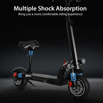 HVD-3 Adults Electric Scooters 800W 48V15A Foldable Electric Kick Scoot With Seat Max Speed 45-50KM/H USA/EU/UK Warehouse