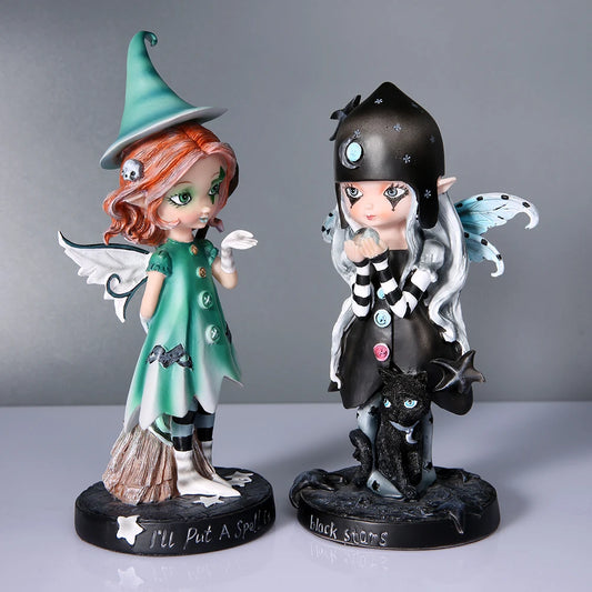 Magic Fairy Garden Ornament Figurin Resin Decor Gift Wing Fairy Figurines Collection home decor