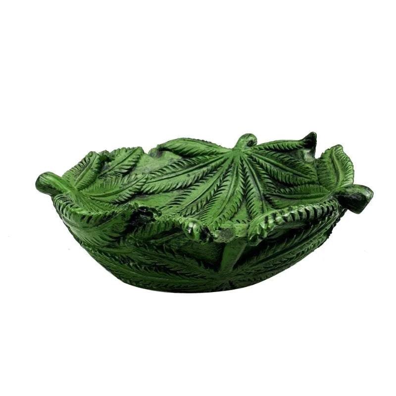 Resin Ashtray Dark Green Leaf Pattern Ashtray Home Office Creative Personalized Crafts