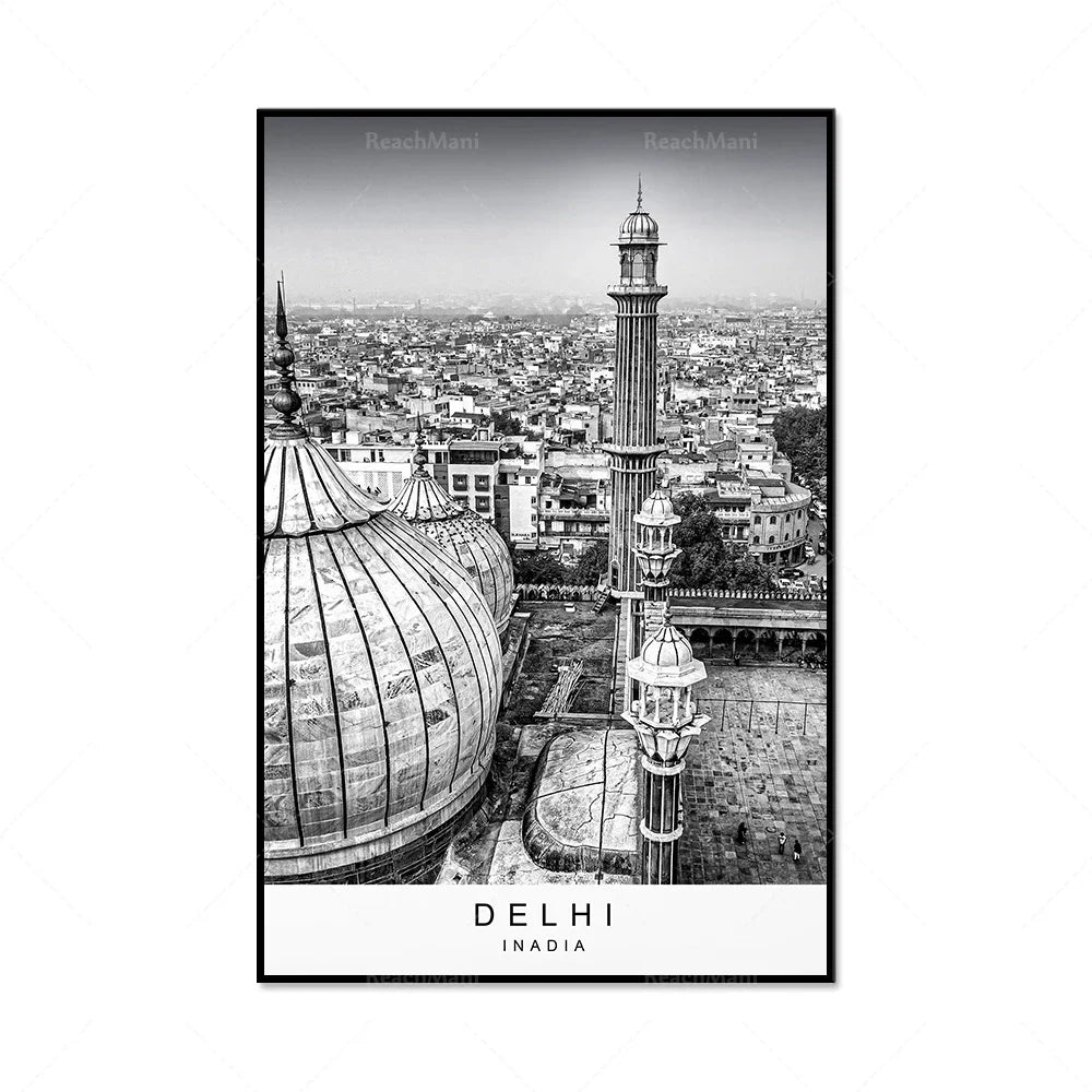 Delhi city printing picture poster printing minimalist home Delhi India poster wall decoration gift