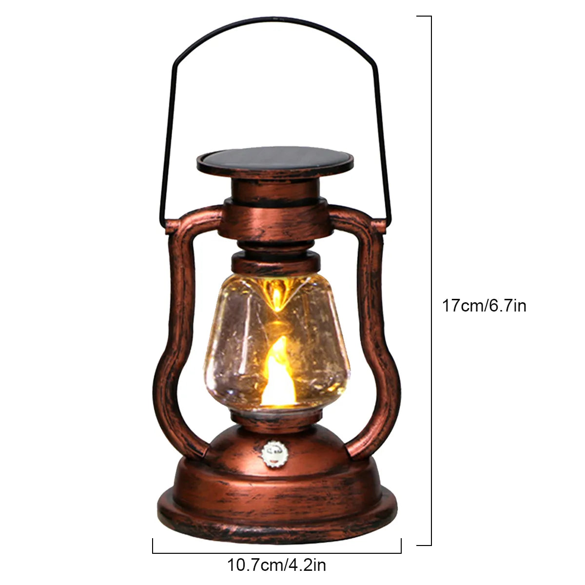 Solar LED Light Outdoor Retro Kerosene Lamp, Solar Hanging Light Portable Lantern