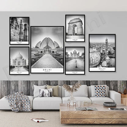 Delhi city printing picture poster printing minimalist home Delhi India poster wall decoration gift