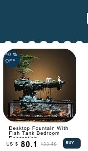 Desktop Fountain With Fish Tank Bedroom Decoration