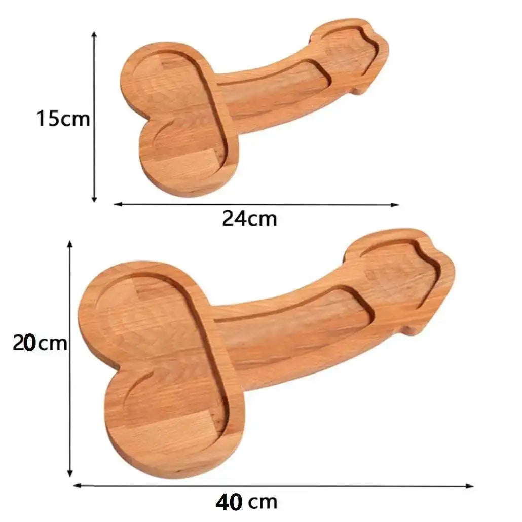 Funny Penis Shape Aperitif Board Novelty Cheese Board Set Unique Wooden Cheese Servers