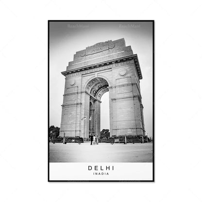 Delhi city printing picture poster printing minimalist home Delhi India poster wall decoration gift