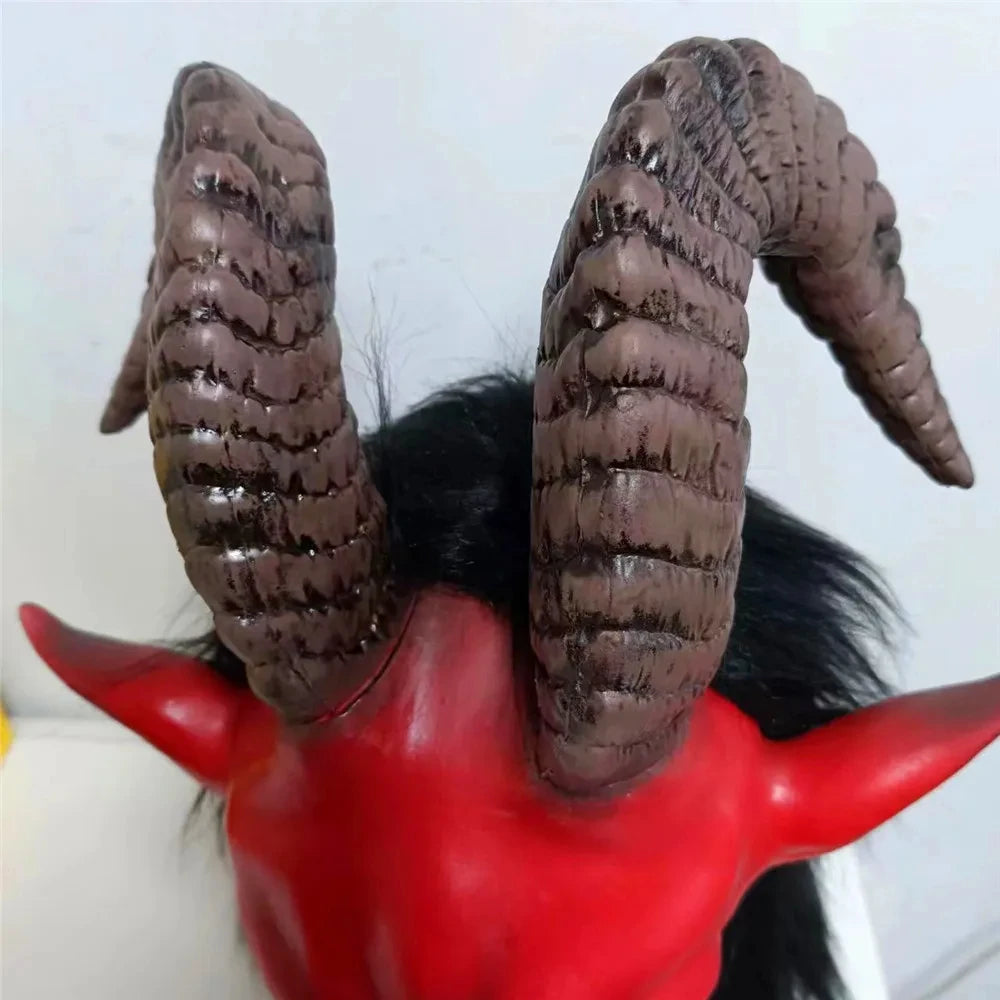 Funny Goat Antelope Mask Latex Animal Head Mask Horror Farmyard Animal Goat Masks Adults