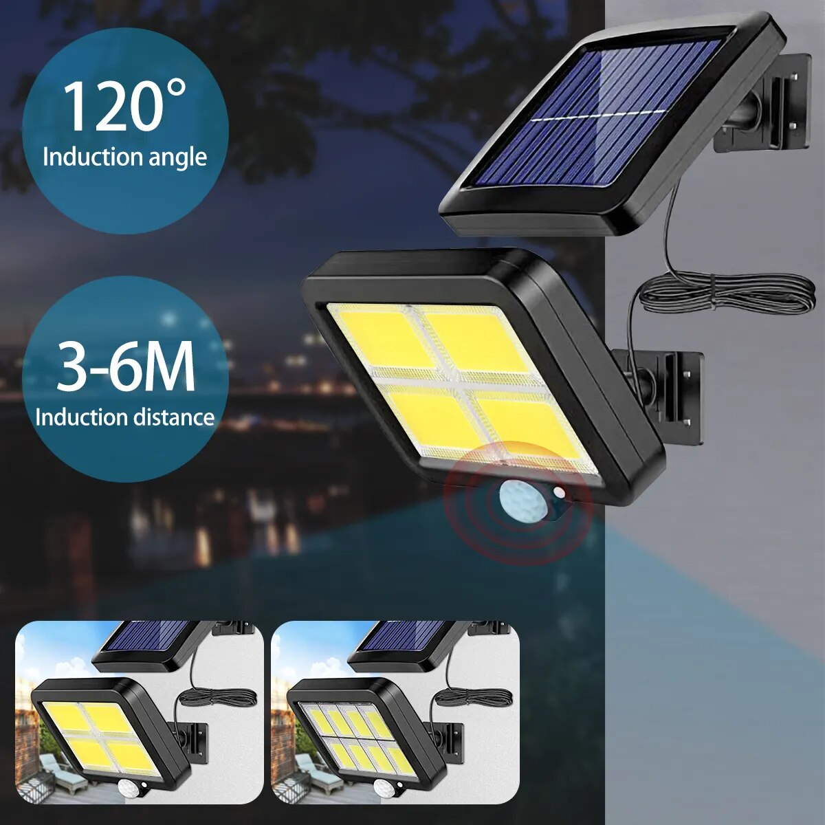 Solar LED Light Super Bright Spotlight IP67 Waterproof, floodlight