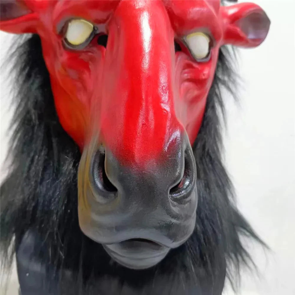 Funny Goat Antelope Mask Latex Animal Head Mask Horror Farmyard Animal Goat Masks Adults