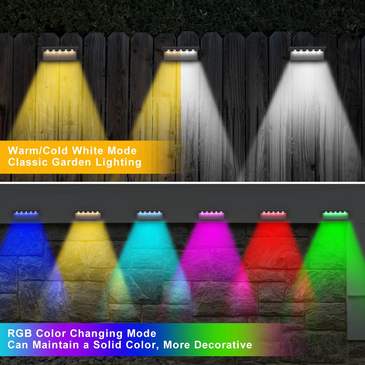 LED Solar Stair Light Path Outdoor Waterproof Wall Lamp Garden Terrace Guardrail Step Light