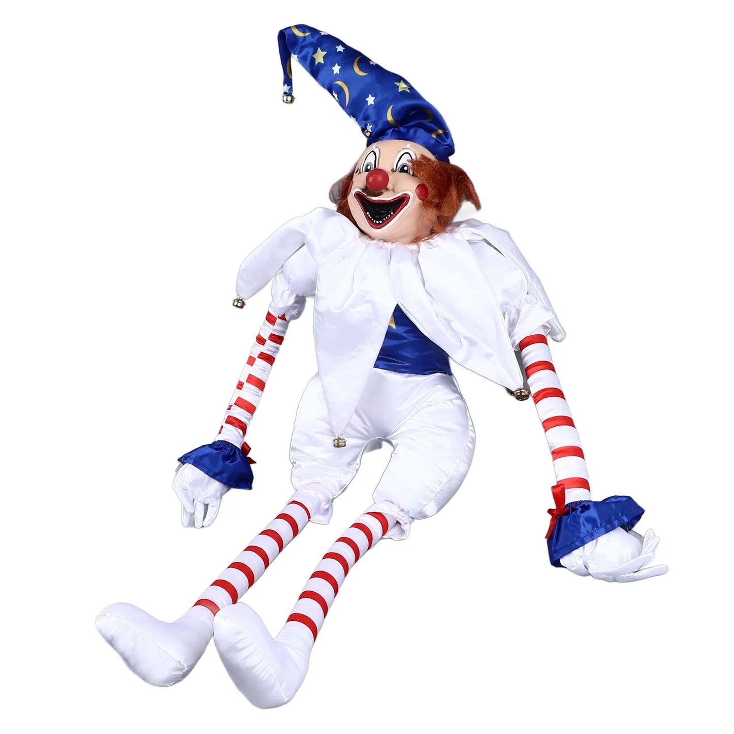 Clown Doll Decoration Halloween Clown Doll Eerie Clown Doll Decoration Hanging Scary Clown Ornament for Horror Themed Activities