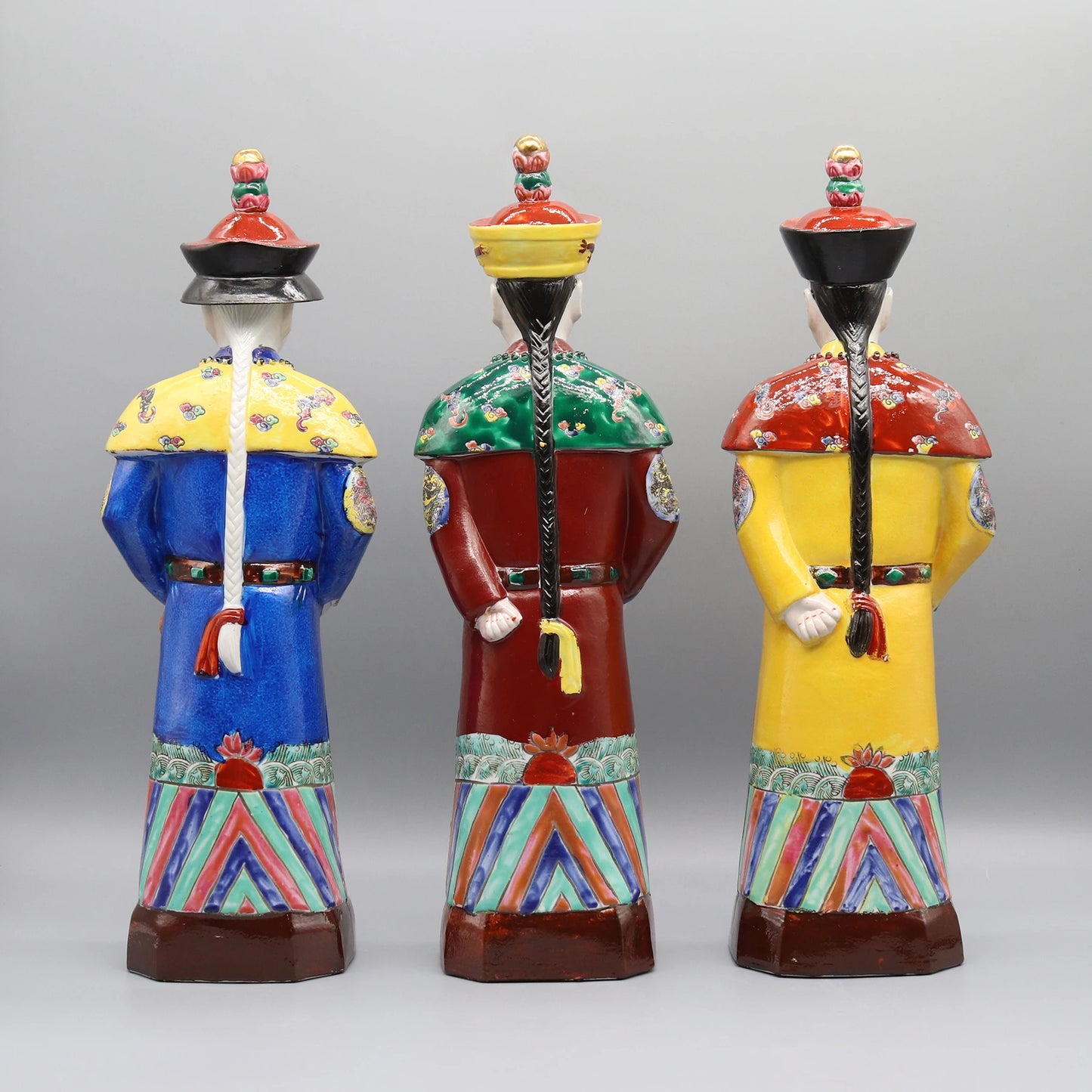 Hand Painted Ceramic Statues of Chinese Emperors, Porlelain Figurines, Home Decoration