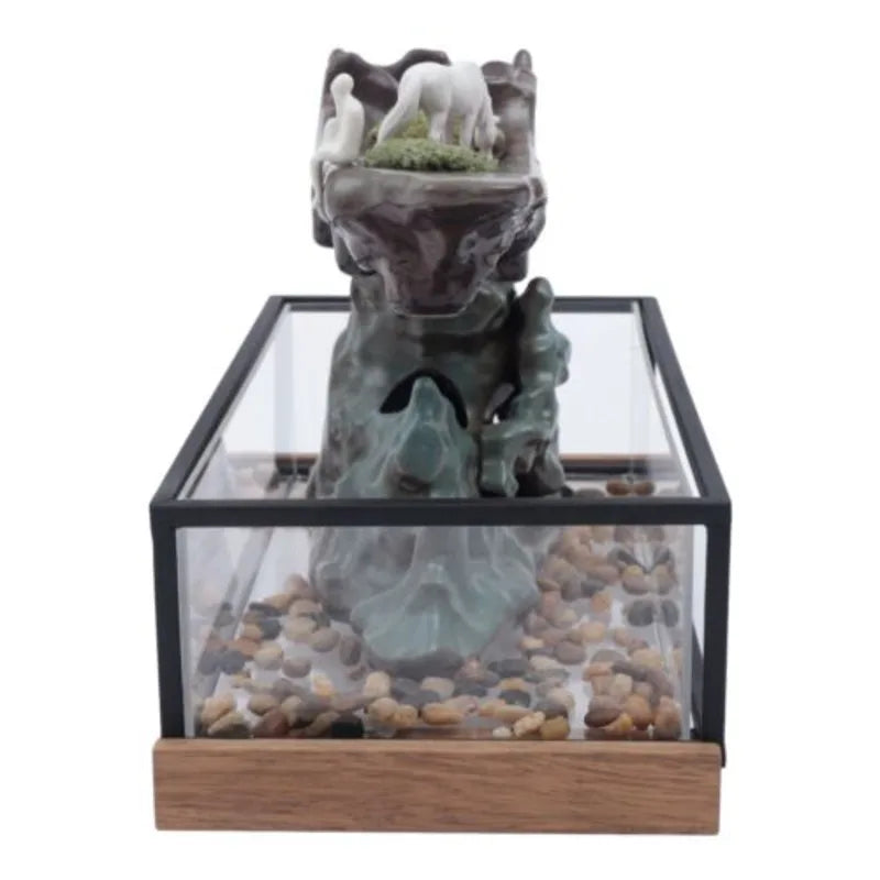 Desktop Fountain With Fish Tank Bedroom Decoration